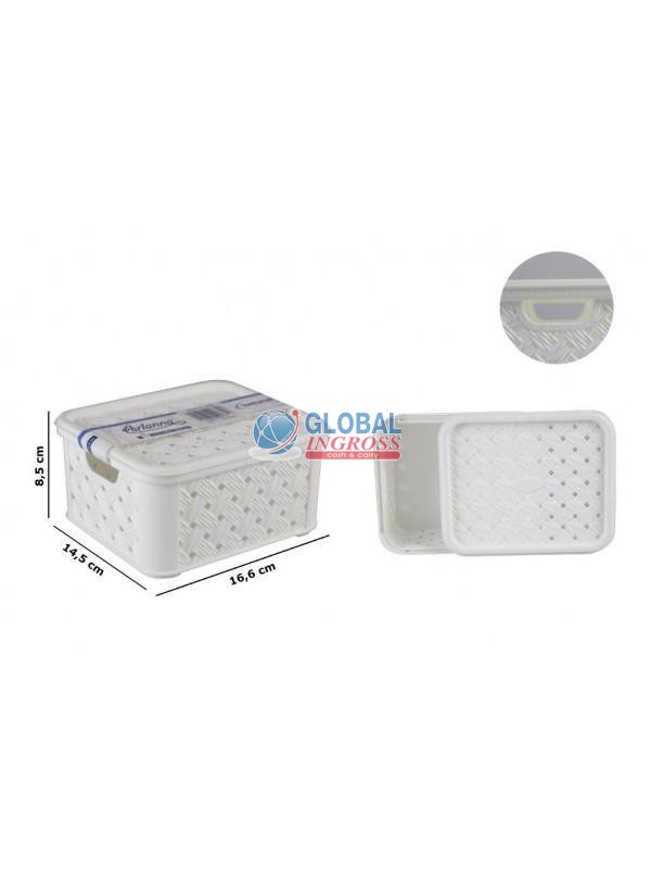 SCATOLA ARIANNA 14,5x16,6x H 8,5 BIANCO