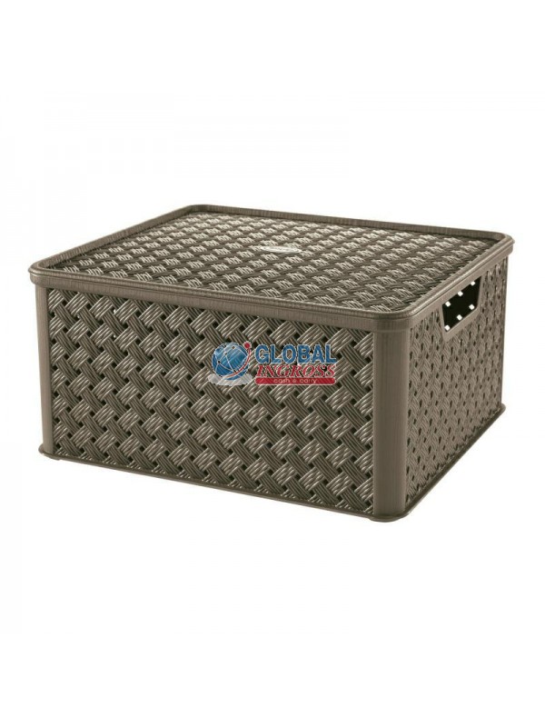 SCATOLA ARIANNA 29x33,2x H 16,5 WENGE'