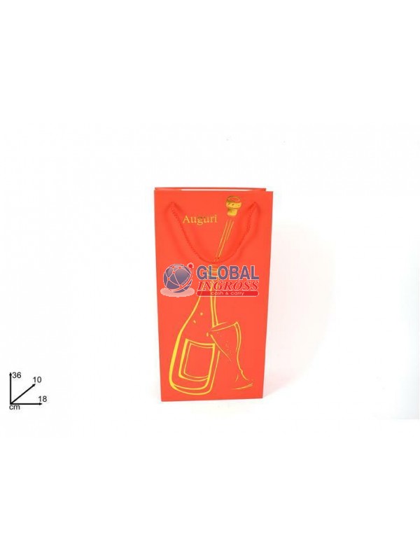 P/BOTTIGLIA x2 ROSSO STAMPA ORO