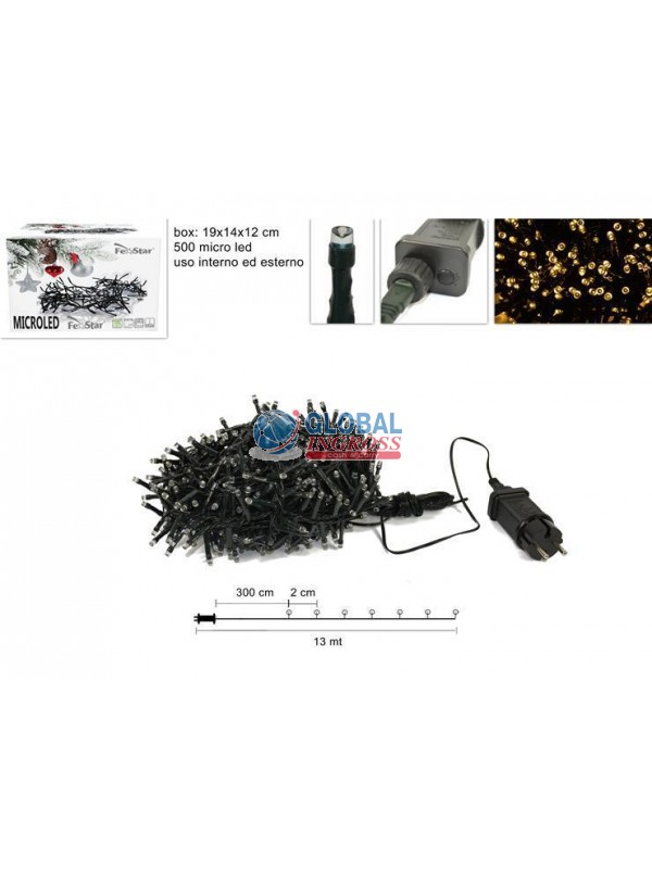 MICROLED ESTERNO 500 BIANCO CALDO 13mt.