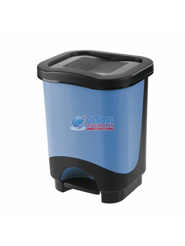 PATTUMIERA IDEA 8l NERO+ SECCHIO AZZURRO