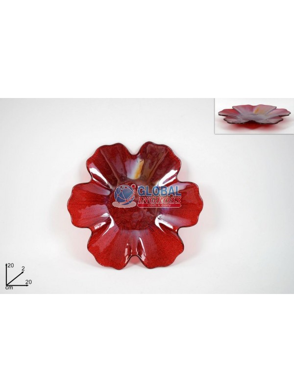 PIATTINO 20cm FIORE ROSSO