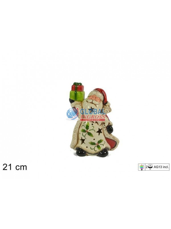 BABBO NATALE C/REGALI +LUCE