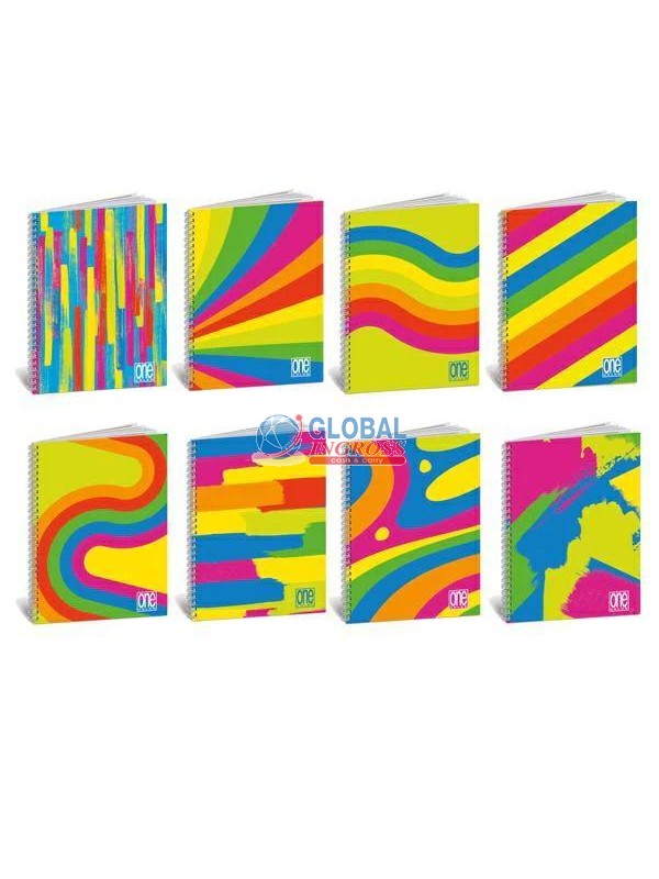 MAXI ONE COLOR SPIRALE 1R C/FORI FLUO