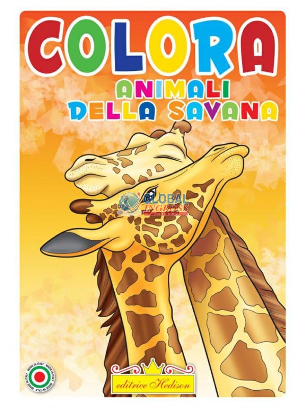 LIBRO COLORA ANIMALI DELLA SAVANA.