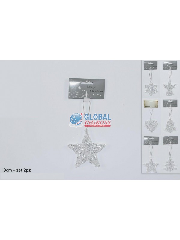 SET 2 APPENDINI ACRILICO 9cm