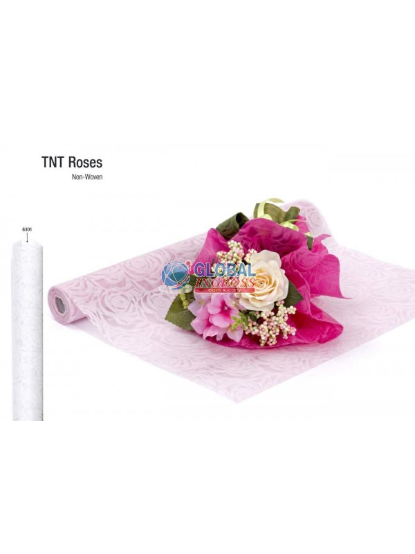 ROTOLO TNT ROSES BIANCO54cm   17337.6301