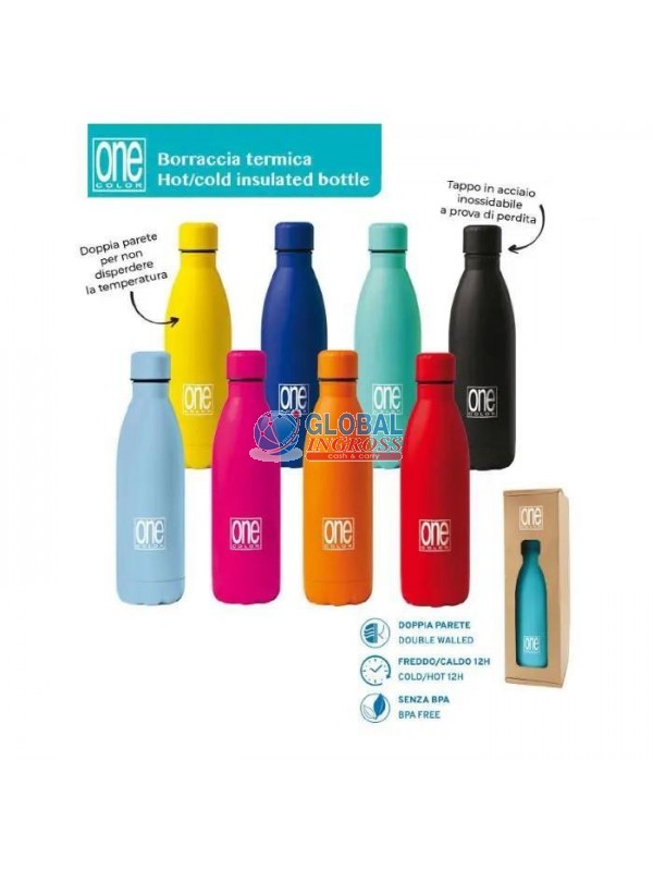 BORRACCIA ALLUMINIO ONECOLOR CALDO/FREDDO col. ass.