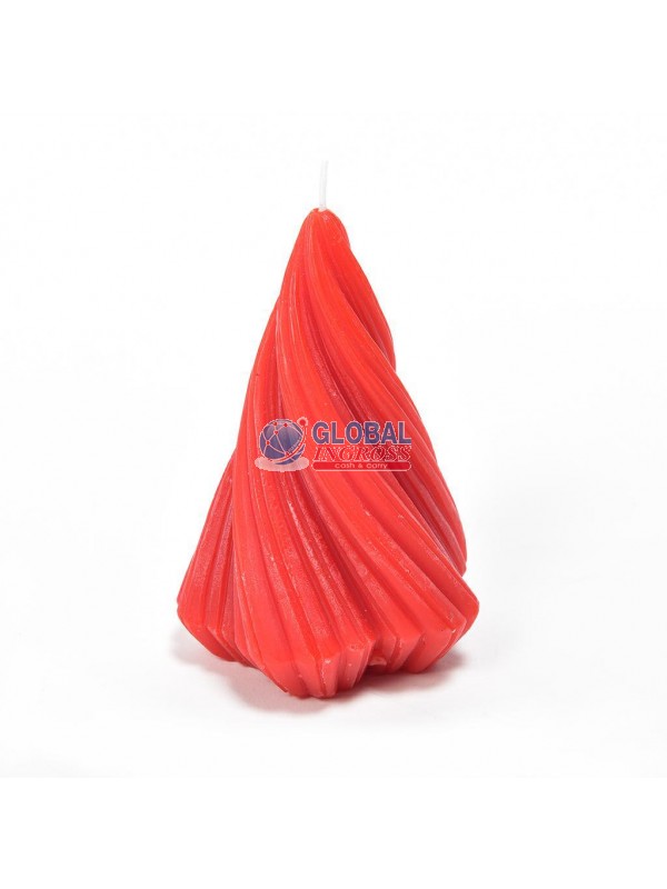 CANDELA ALBERO SPIRALE ROSSO 12cm