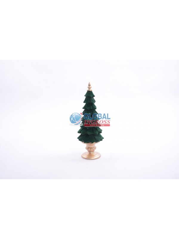 ALBERO RESINA FLOCCATO VERDE 30cm