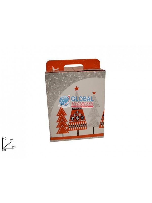 BOX PANETTONE 28x21xH40NATALE ELEGANCE