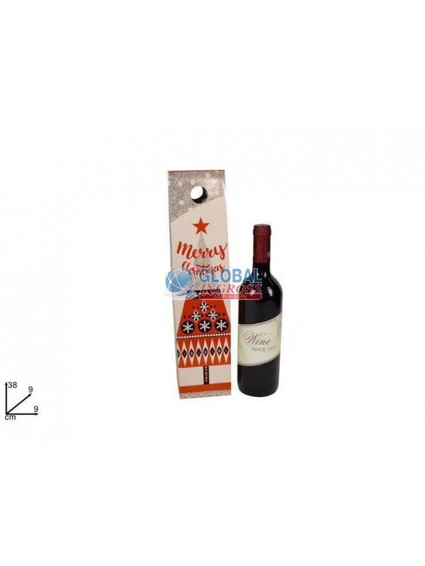 BOX P/BOTTIGLIA NATALE ELEGANCE