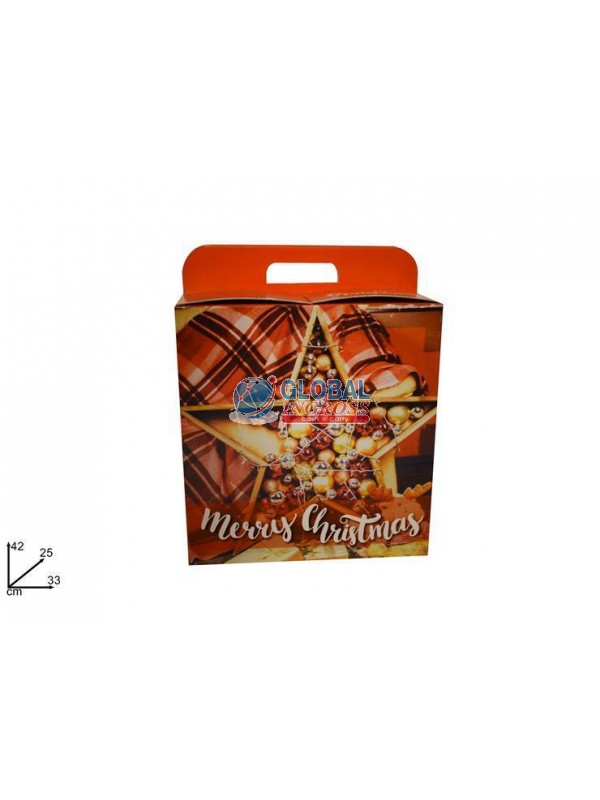 BOX PANETTONE 33x25xH42SCENARIO NATALE