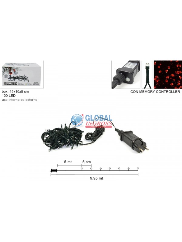 MINILED ESTERNO 100 ROSSO