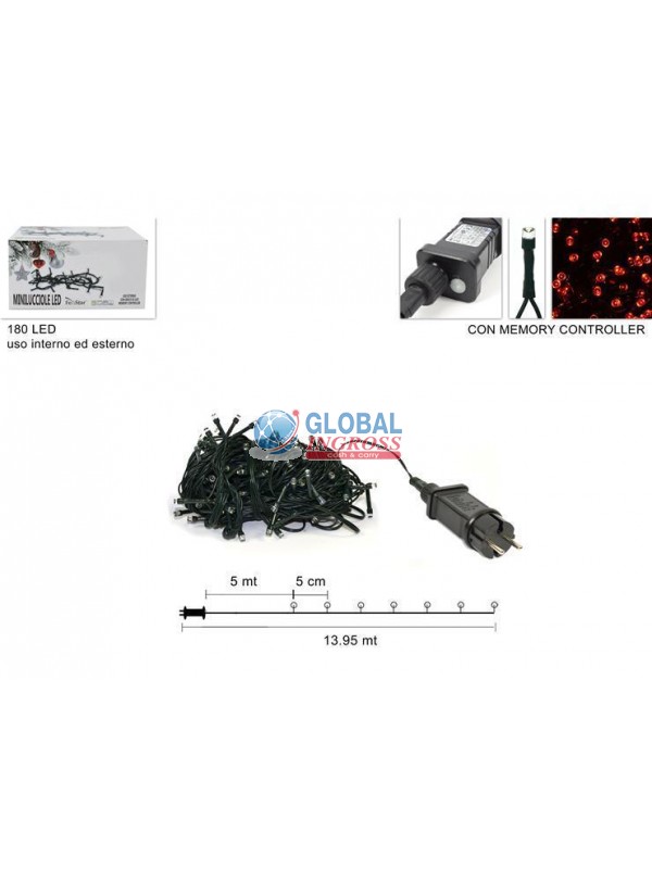 MINILED ESTERNO 180 ROSSO