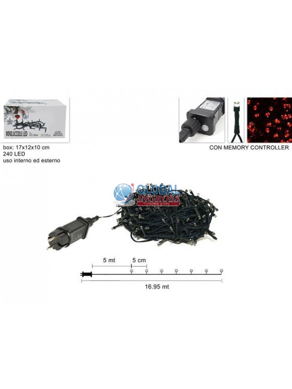 MINILED ESTERNO 240 ROSSO