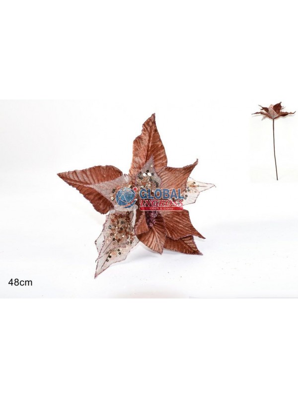 FIORE ROSA C/ORGANZA 48cm