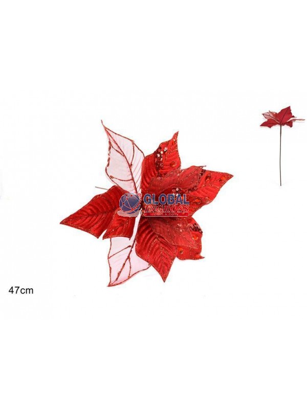 STELO ROSSO GLITTER PAILLETTE DIAMANTI