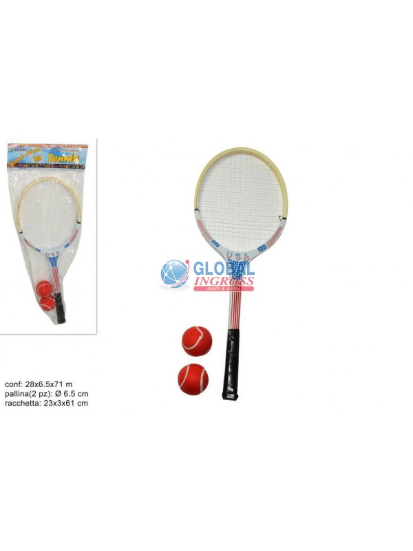 RACCHETTA TENNIS C/PALLINE