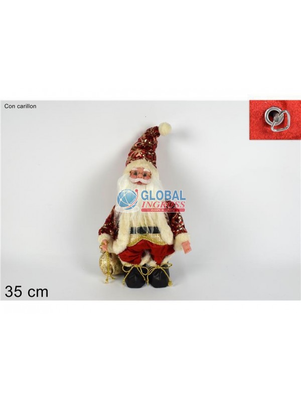 BABBO NATALE CARILLON 35cm ROSSO