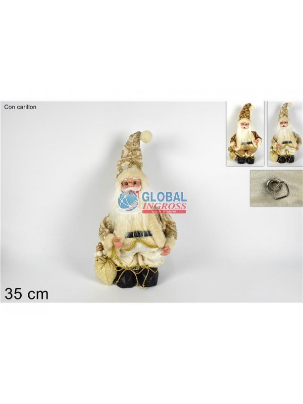 BABBO NATALE CARILLON 35cm ORO