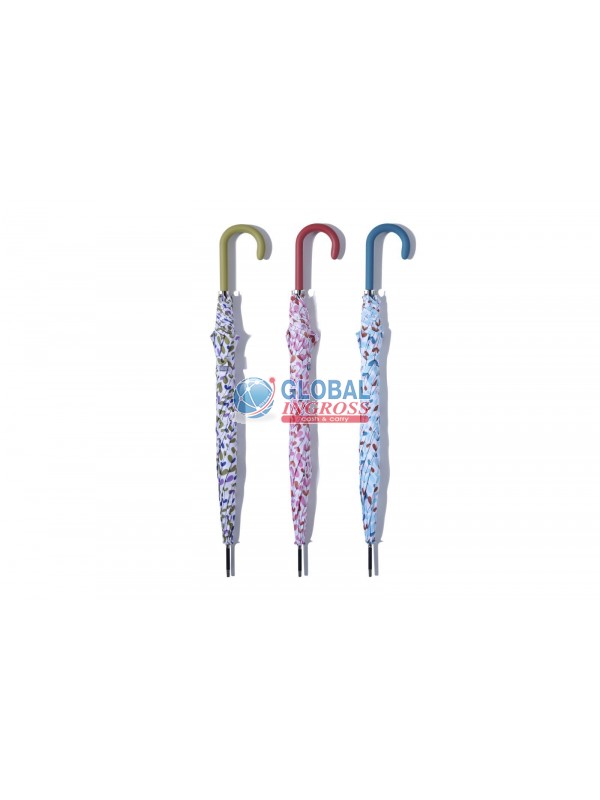 OMBRELLO LUNGO PONGEE FANTASIA C/FONDO BIANCO