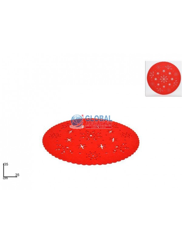 TOVAGLIETTA FELTRO TONDA ROSSO