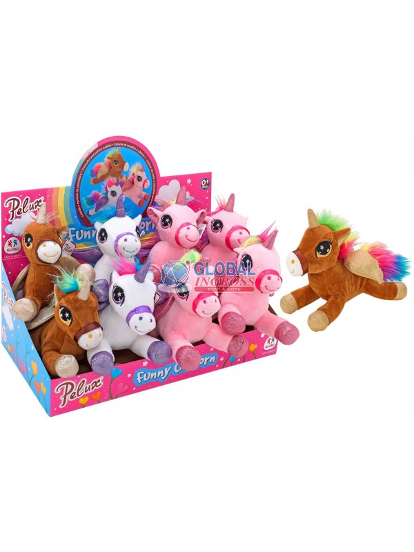 PELUCHE UNICORNO SDRAIATO 18cm