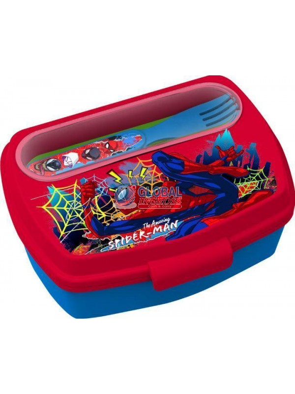 PORTAMERENDA C/POSATE SPIDERMAN