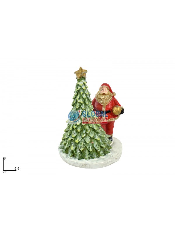 ALBERO C/BABBO NATALE 8cm