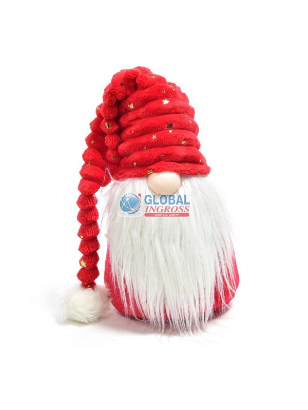 BABBO NATALE TESSUTO ROSSO 22cm