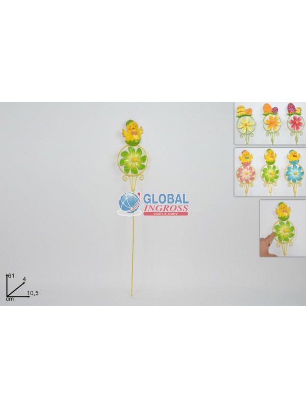 SPILLONE IN METALLO PASQUA 61cm