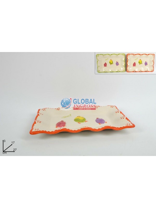 PIATTO PASQUA RETTANGOLARE 27cm