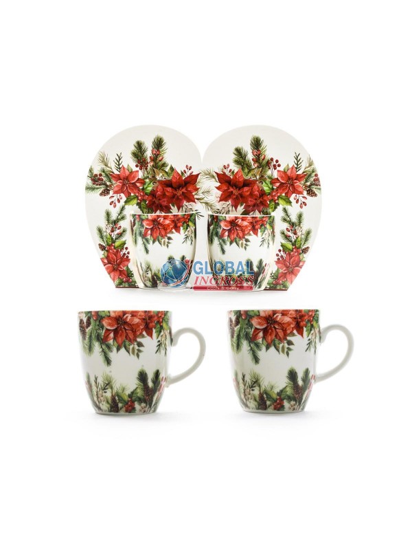 TAZZINE NATALE PORCELLANA ASS. IN BOX REGALO