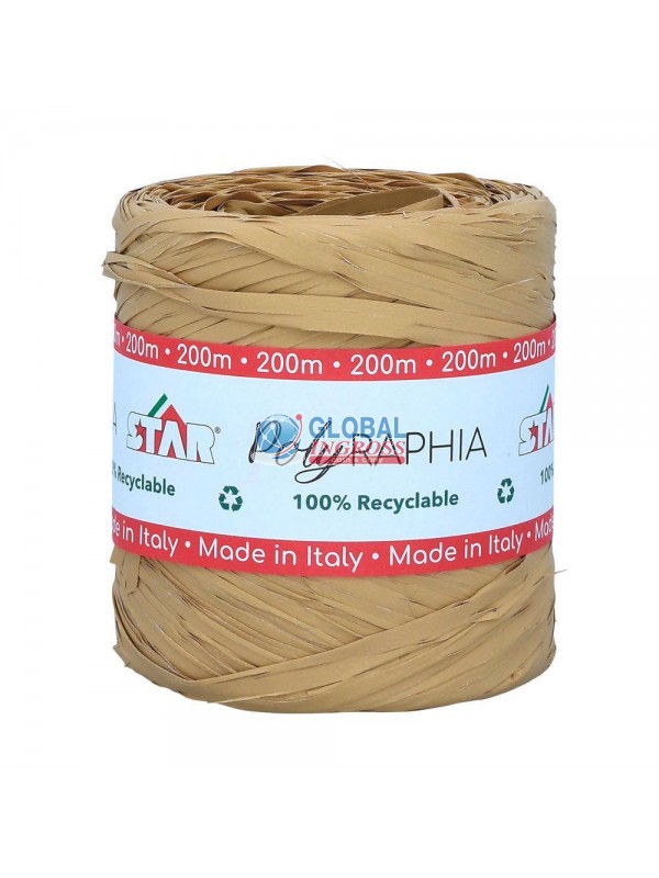 POLYRAFIA NATURALE SCURO 200mt col.3858