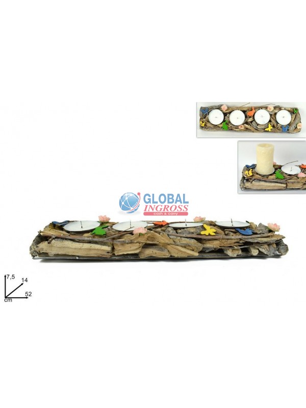 PORTACANDELA LEGNO PASQUA 4 POSTI