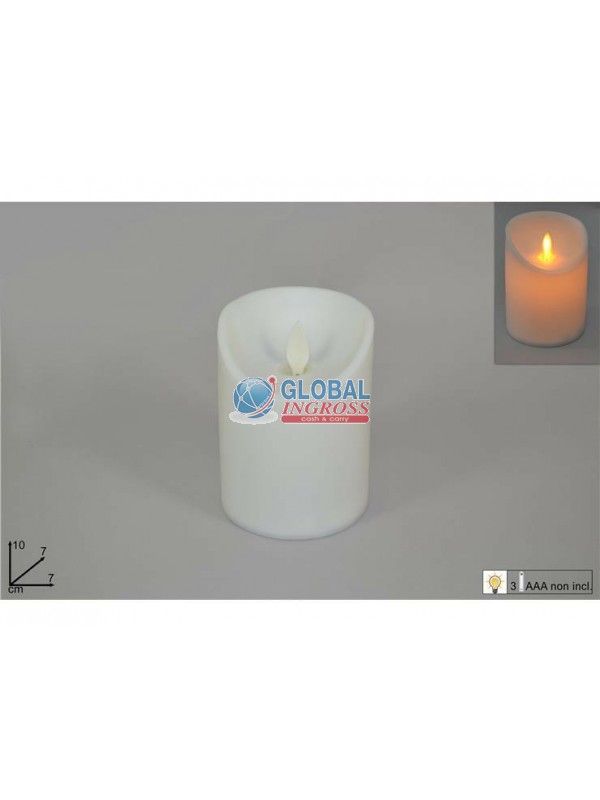 LUMINO BIANCO C/MOVIMENTO FIAMMA 10cm