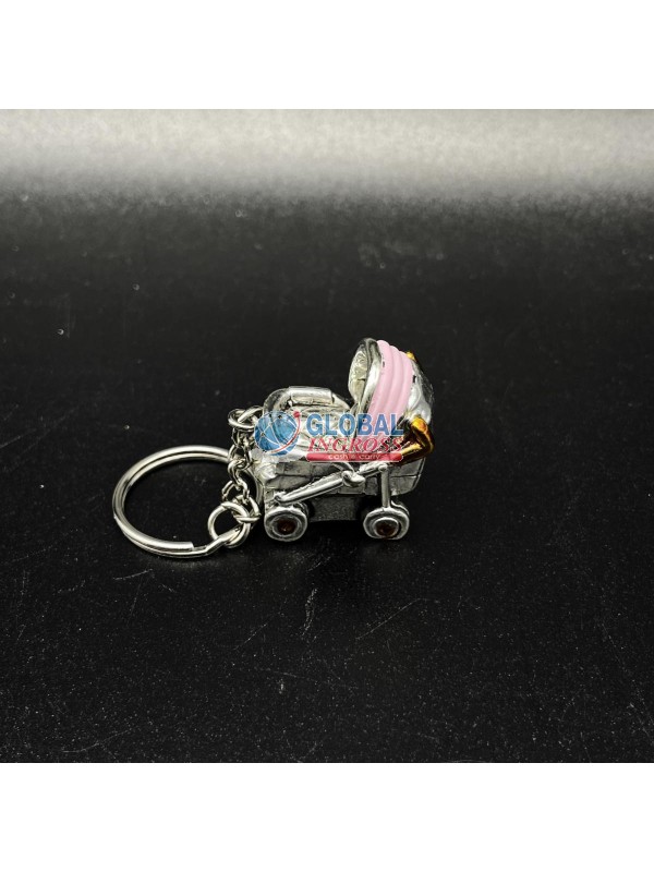 PASSEGGINO RESINA P/CHIAVI ROSA/CELESTE