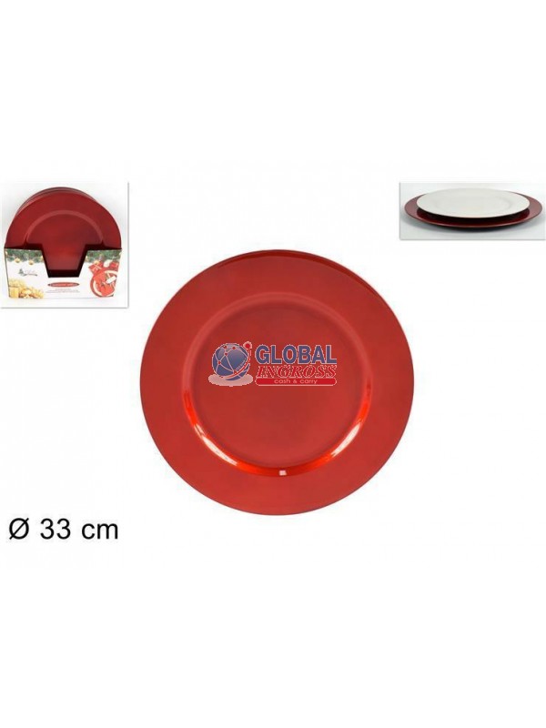 SOTTOPIATTO MELAMINA ROSSO