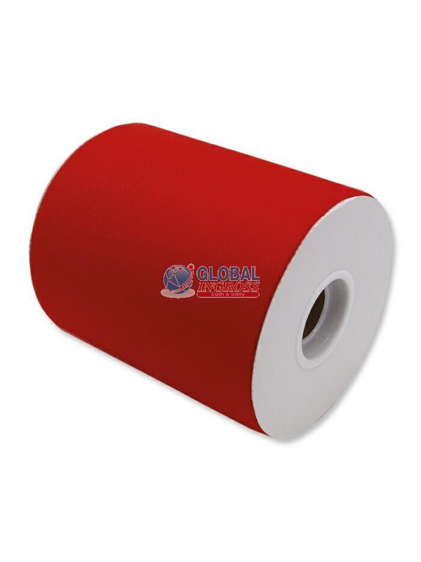 TULLE ROTOLO 12cm ROSSO100mt