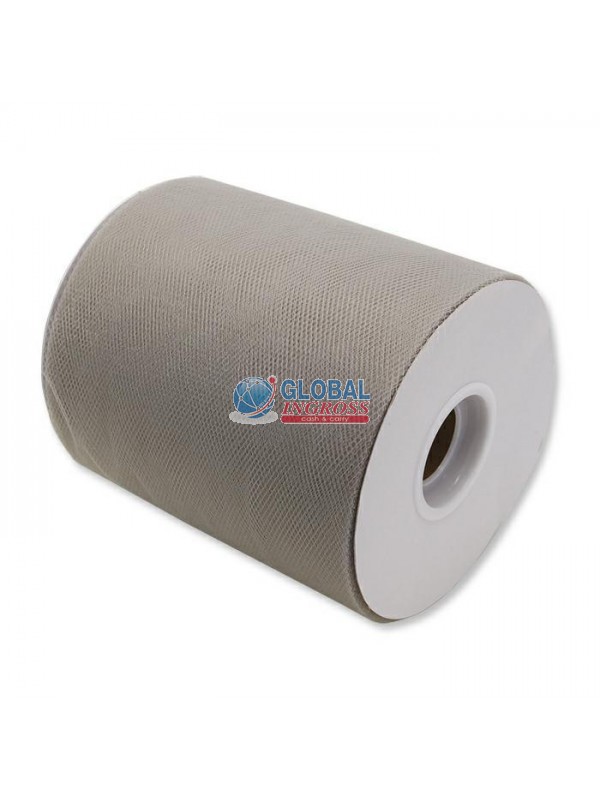 TULLE ROTOLO 12cm ARGENTO 100mt