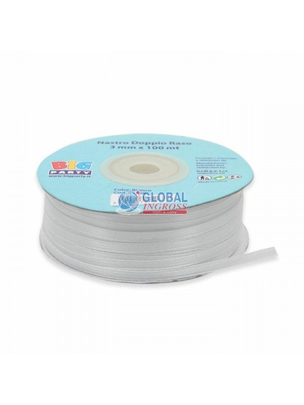 ROTOLO RASO 3mm 100mt BIANCO