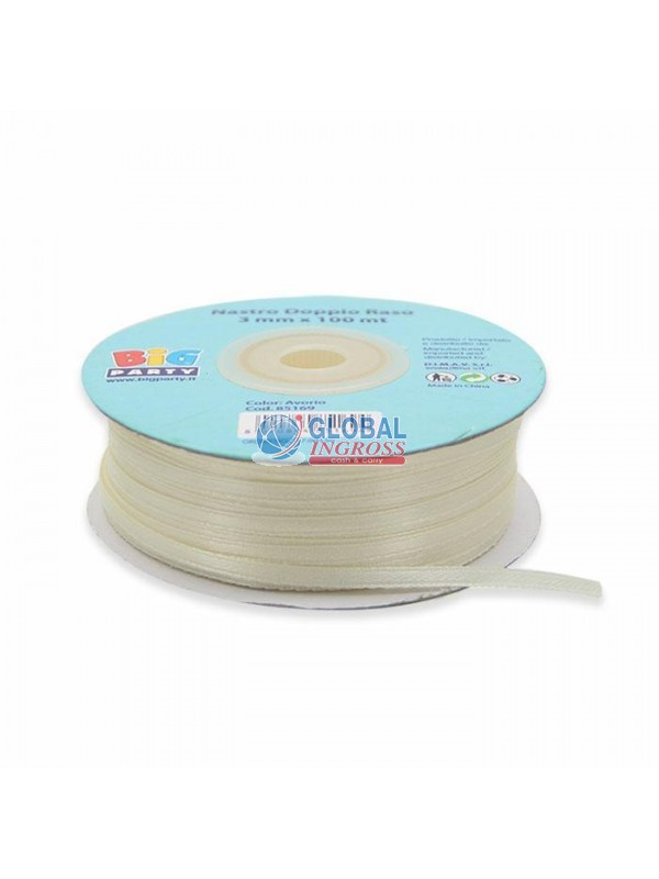 ROTOLO RASO 3mm 100mt AVORIO