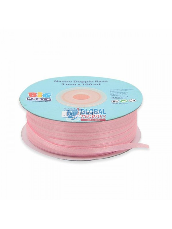 ROTOLO RASO 3mm 100mt ROSA