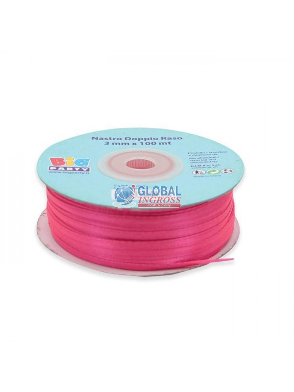 ROTOLO RASO 3mm 100mt FUXIA