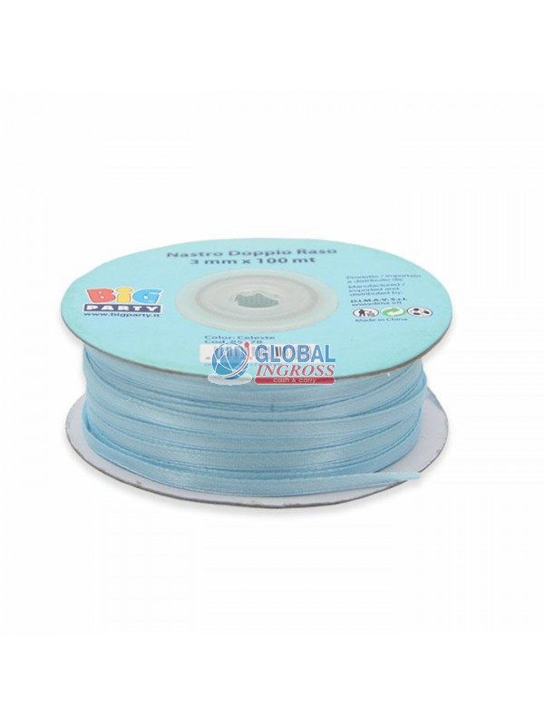ROTOLO RASO 3mm 100mt CELESTE