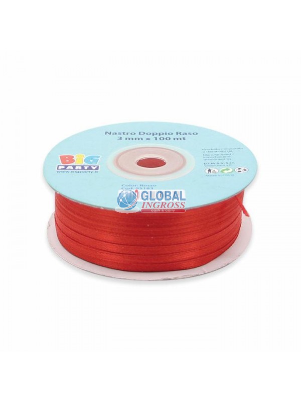 ROTOLO RASO 3mm 100mt ROSSO