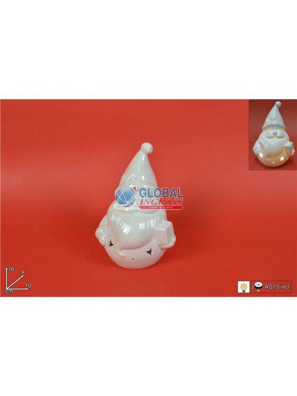 BABBO NATALE CERAMICA LUMINOSO