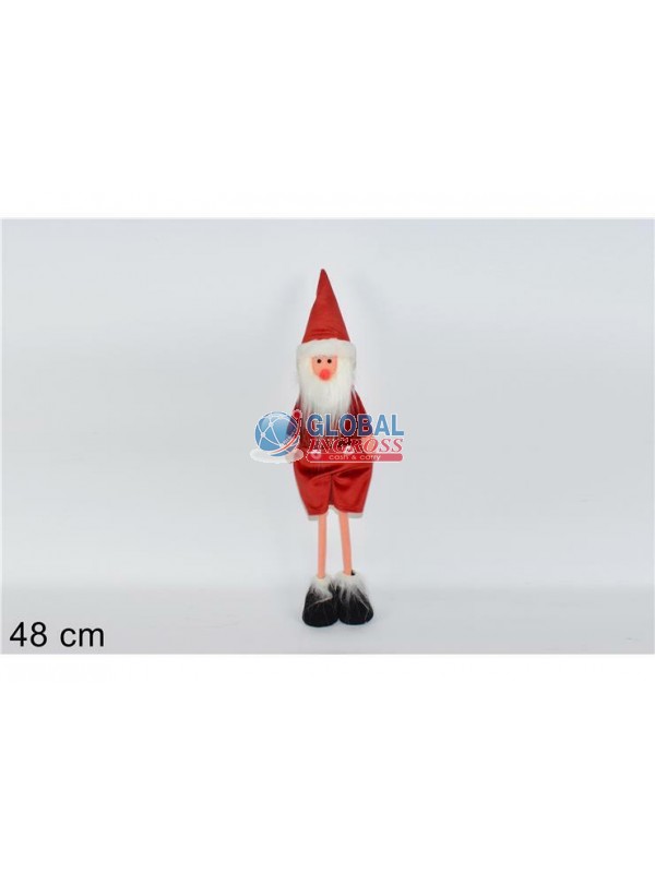 BABBO NATALE ABITO VELLUTO ROSSO 48cm