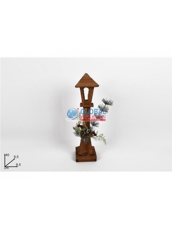 LAMPIONE LEGNO 40cm NATURALE